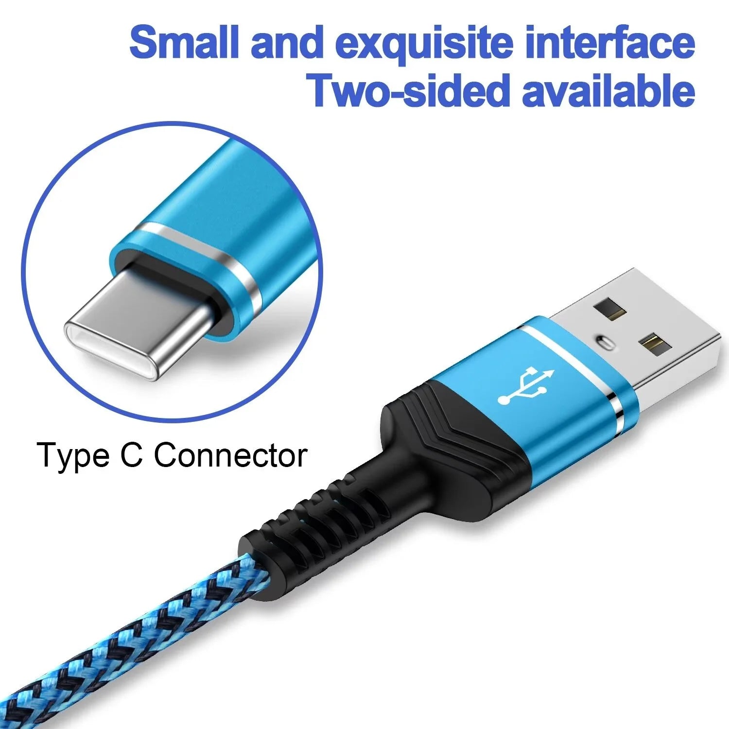 Type C Charger Fast Charging  Wall Charger Adapter Plug 3PACK Android Charger Block Cord with 3PACK Usb a to Usb C Cable 6Ft High Speed Phone Charger for Android Type C