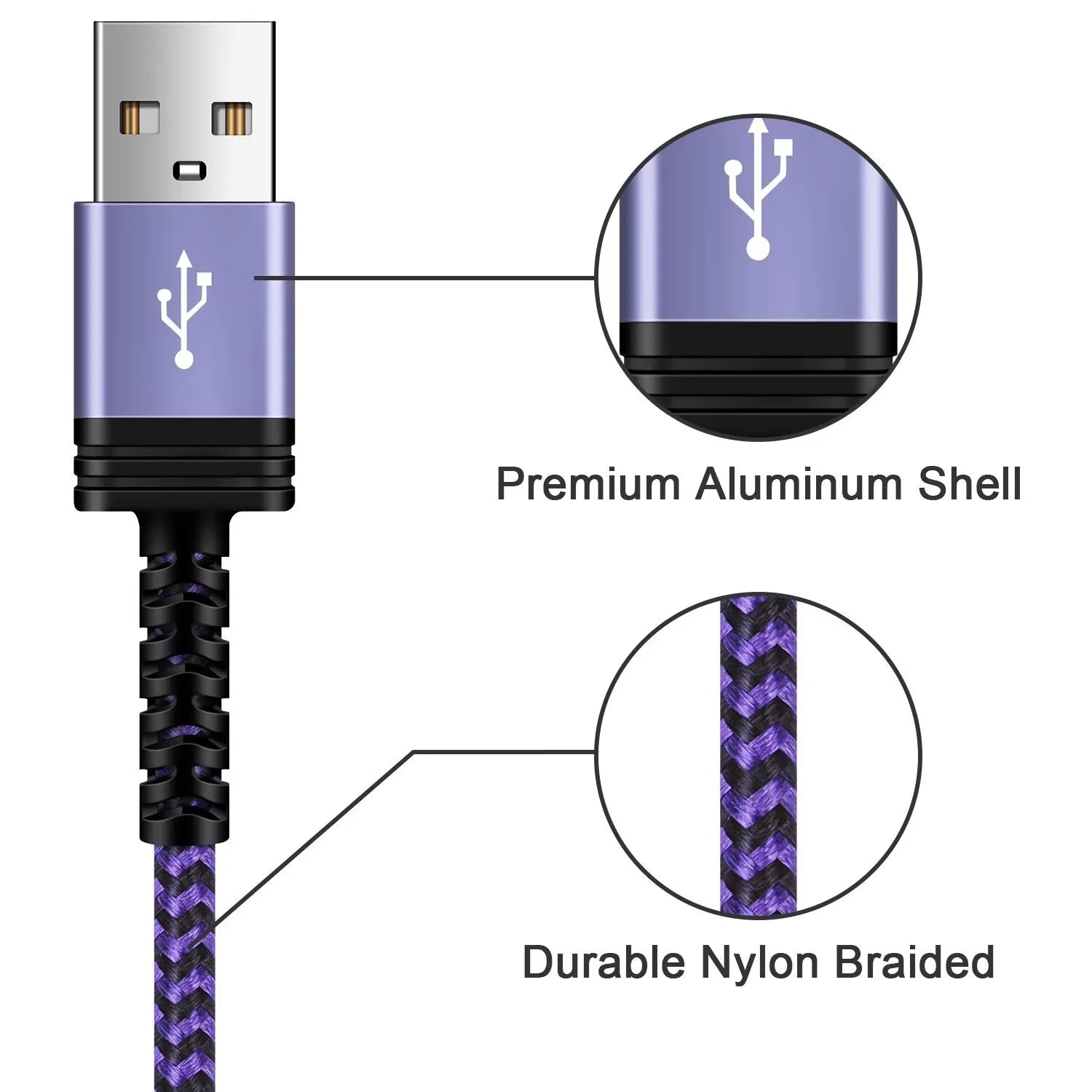 Type C Charger Block,With 3A Android Charger Fast Charging Cable 10Ft 5V/1A Usb Charger Block Wall Adapter Plug Brick Phone Chargers for Android Phone Charger Block Type C,Purple